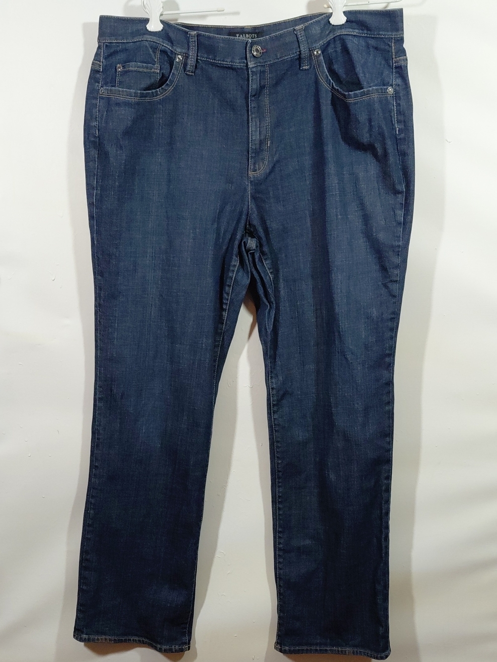 Talbots Woman Straight Leg Blue Jeans Medium Wash 16W